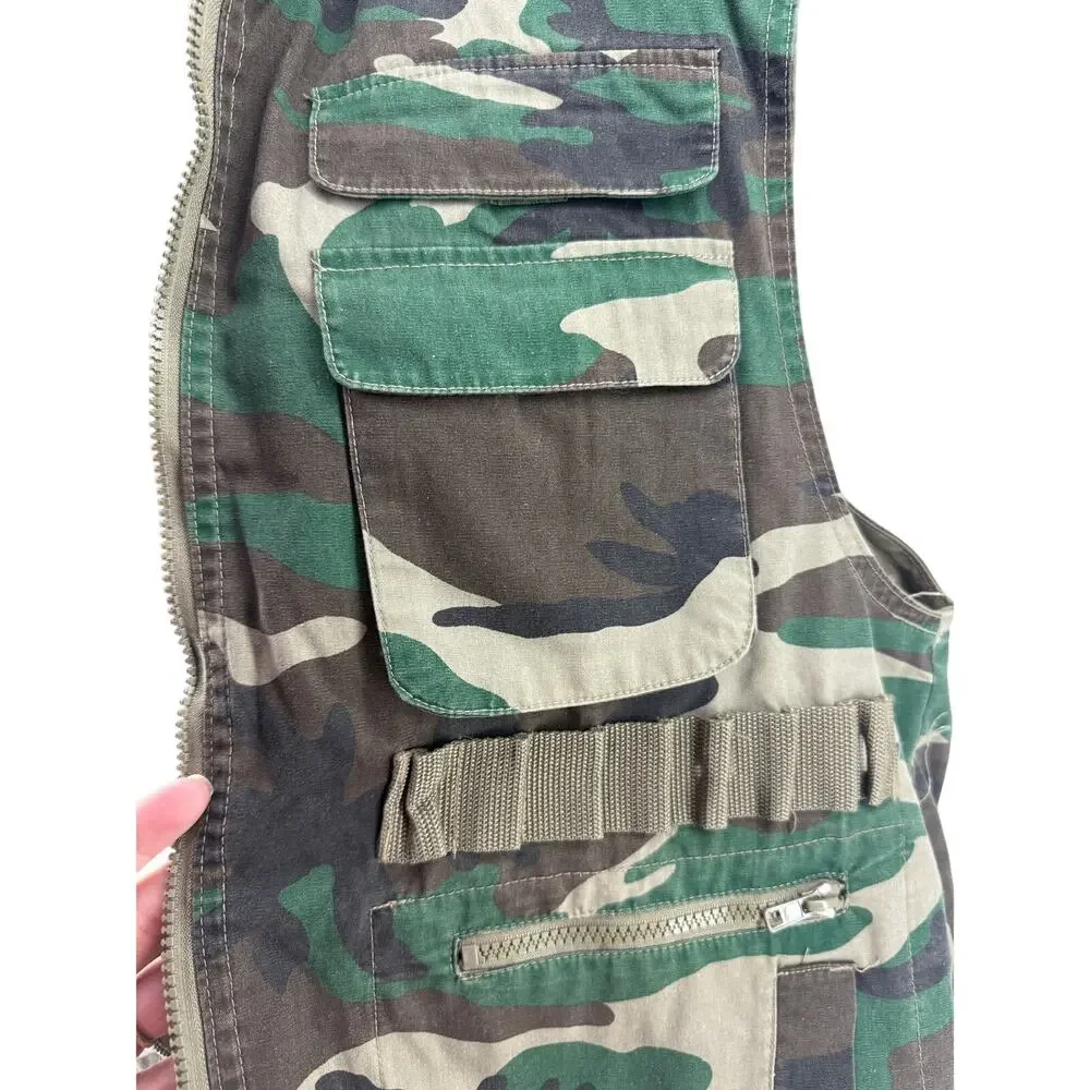 Rothco Woodland Camouflage Camo Ranger Vest Mens Medium